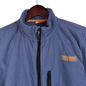 Reel Legends Performance Outfitters Fleece‎ Jacket Mens Blue Full Zip Pockets L